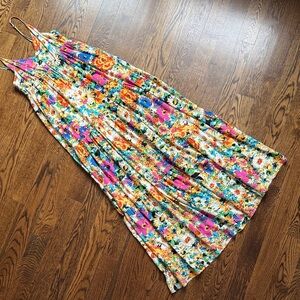 Yumi Kim Silk Floral Maxi Dress, XS